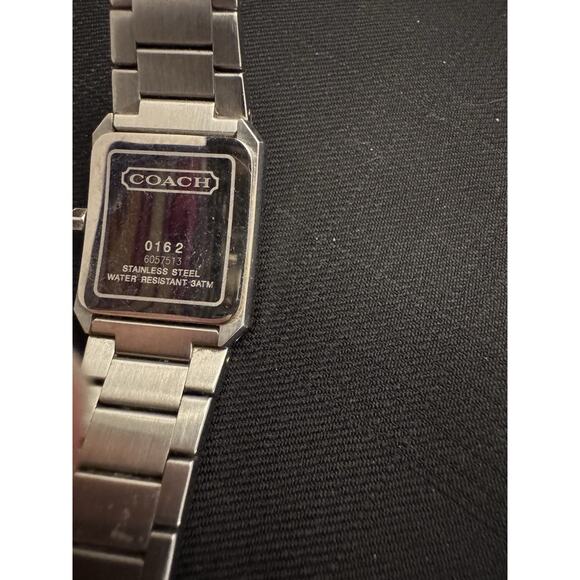 Coach Signature C rectangular watch stainless steel bracelet - Picture 5 of 9